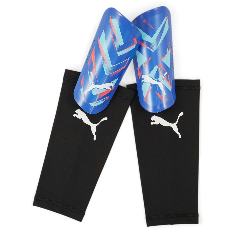 Puma Ultra Light Sleeve Shin Guard - Small - Blue/Peppermint - Puma - P03087311S