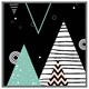 image 1 of Triangles, circles & zig zag patterns (Picutre Frame) Grey | L