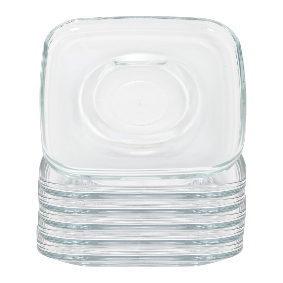 image 1 of LAV Cozy Glass Espresso Saucers - 12.5cm - Pack of 6 | Clear | Clear