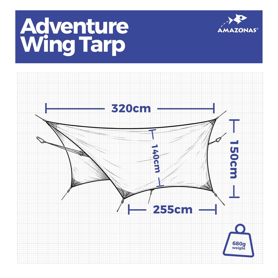 image 1 of Amazonas Camping Hammock Wing Tarp – Adventure
