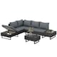 image 1 of Outsunny 5 Seater Rattan Garden Furniture Set, Adjustable Back