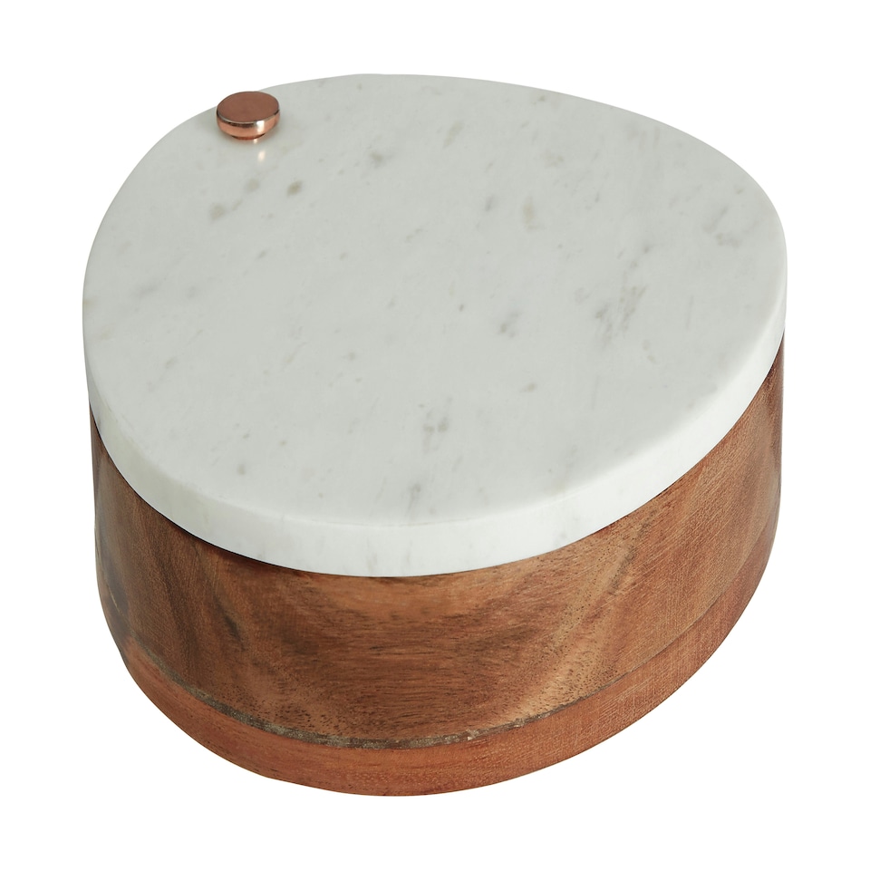 image 1 of Maison by Premier Monzaro White Marble And Wood Cheese Knife And Board Set