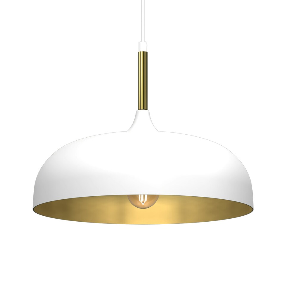 image 1 of Milagro Pendant Lamp Lincoln White/Gold 1XE27 35cm