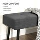 image 3 of HOMCOM End of Bed Bench with Thick Padding and Steel Legs for Entryway, Grey