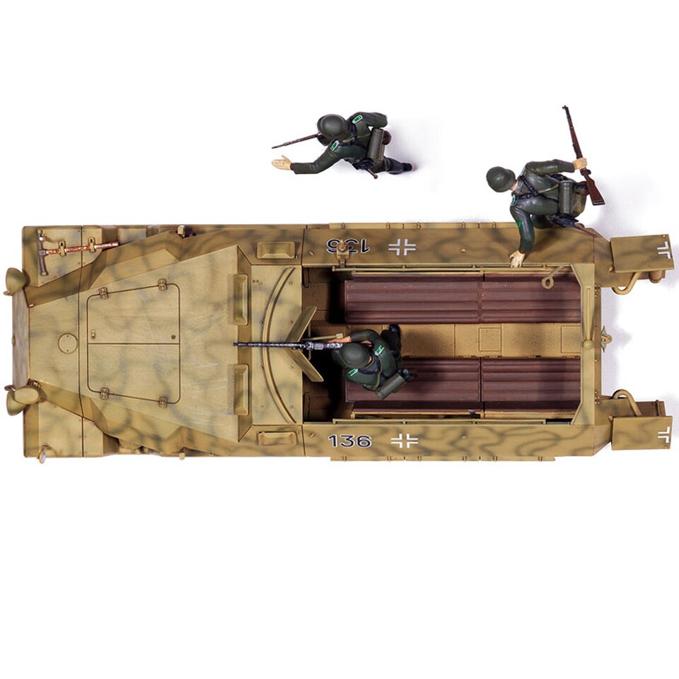 image 1 of Academy German Sd.Kfz.251-1 Ausf.C Half Track Military Model Kit Scale 1-35