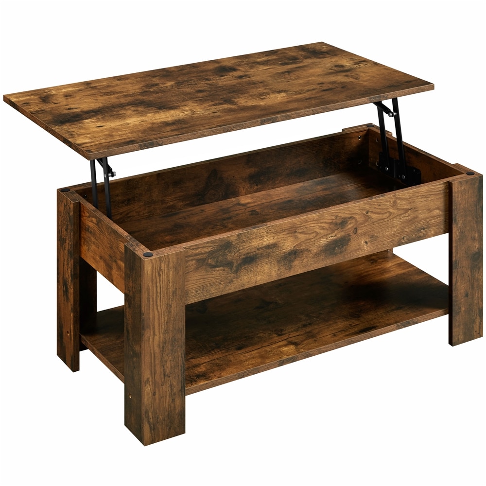 Yaheetech Lift Top Coffee Table with Hidden Compartment