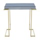 image 2 of Interiors by Premier Luxe Console Table, Modern Lounge Table With C-Shaped Base, Metallic Decorative Table, Outdoor Patio Table Grey