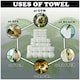 image 8 of VELVETIO 8 Piece Towel Bale Set Boston Shiny Stripe Pattern - 100% Cotton, 450 GSM Green | Teal