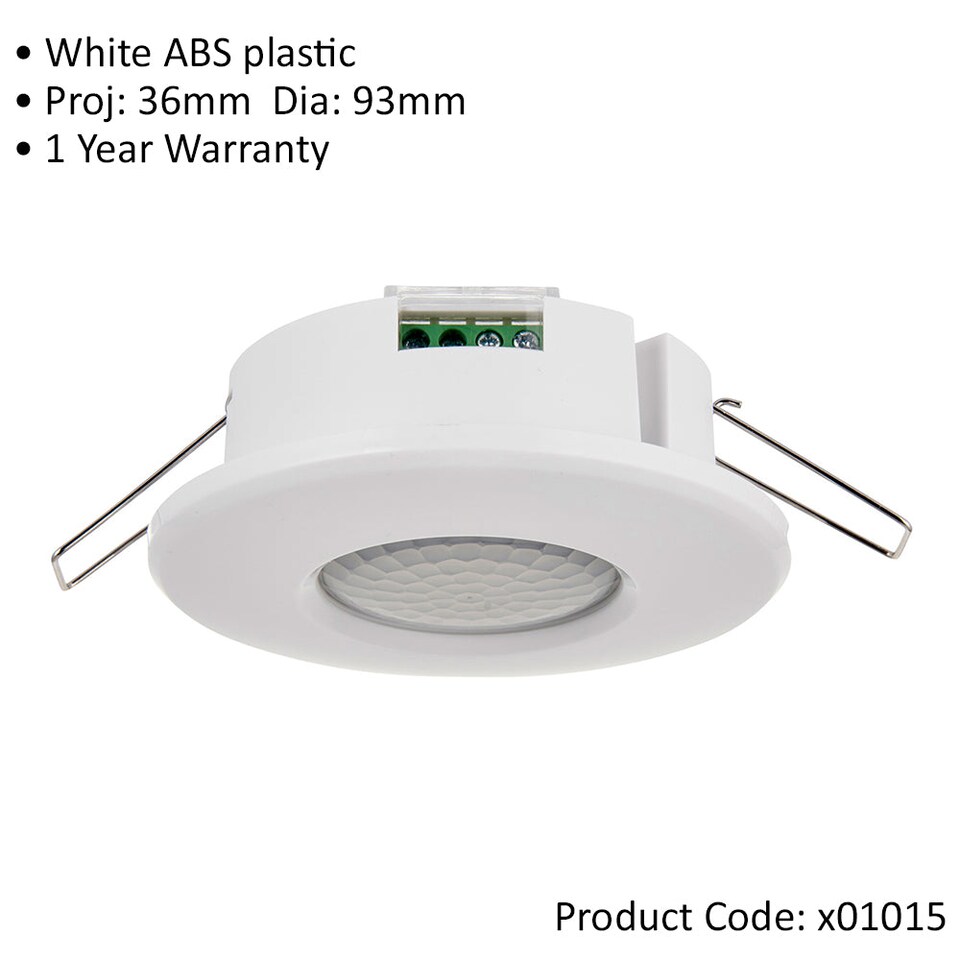 image 1 of Recessed Ceiling PIR Sensor - 360 Degree Movement Detection - 8 Metre Range