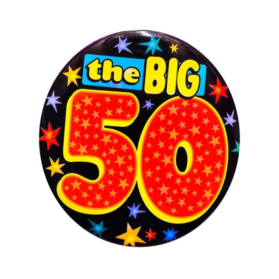 Expression Factory The Big 50 Giant Badge - Multicoloured - One Size