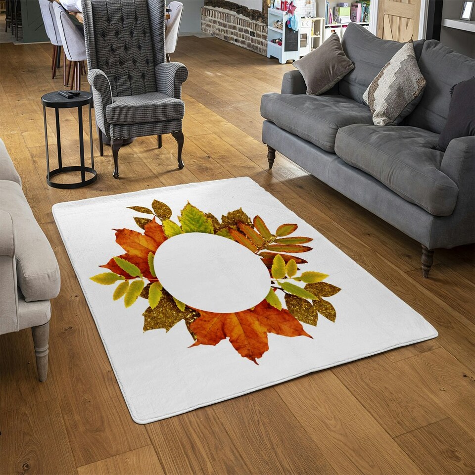 image 1 of Circled Autumn Leaves (Rug) Multi | XL: 160x230cm