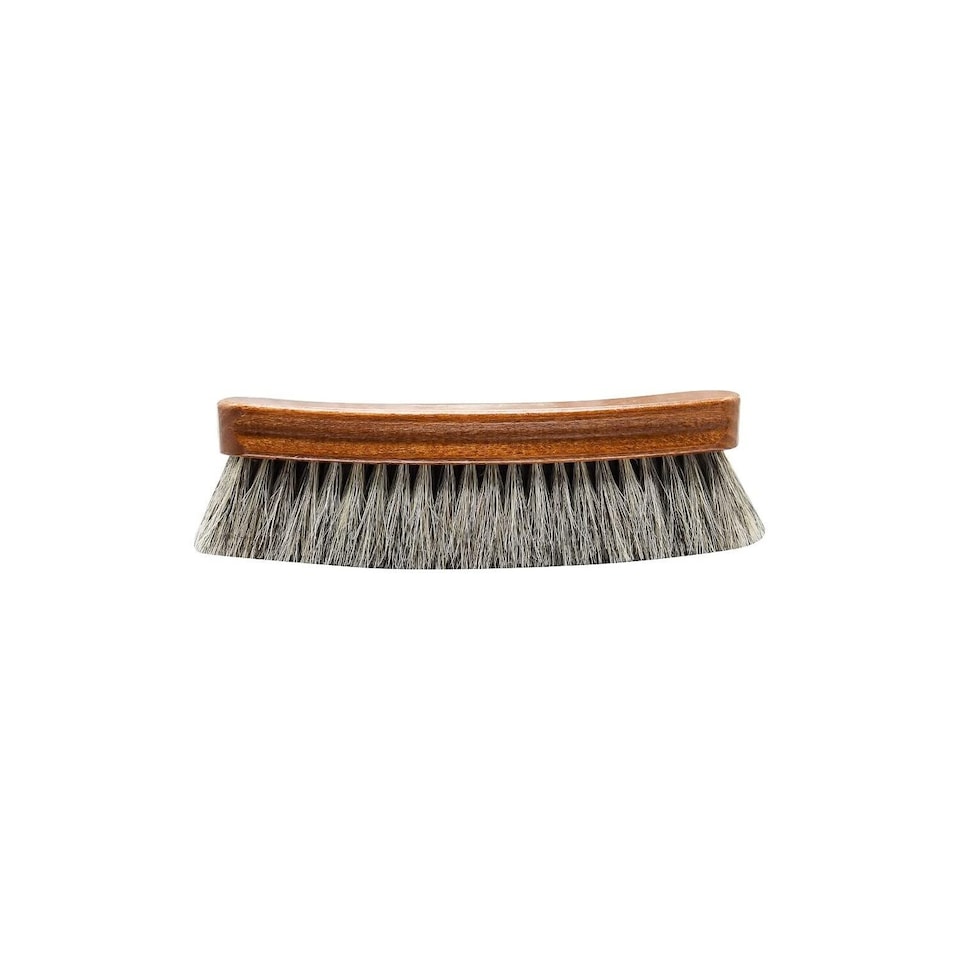 image 1 of BIRCH Horsehair Brush Large - For Polishing Shoes, Boots and Leather 17cm | Grey | Grey
