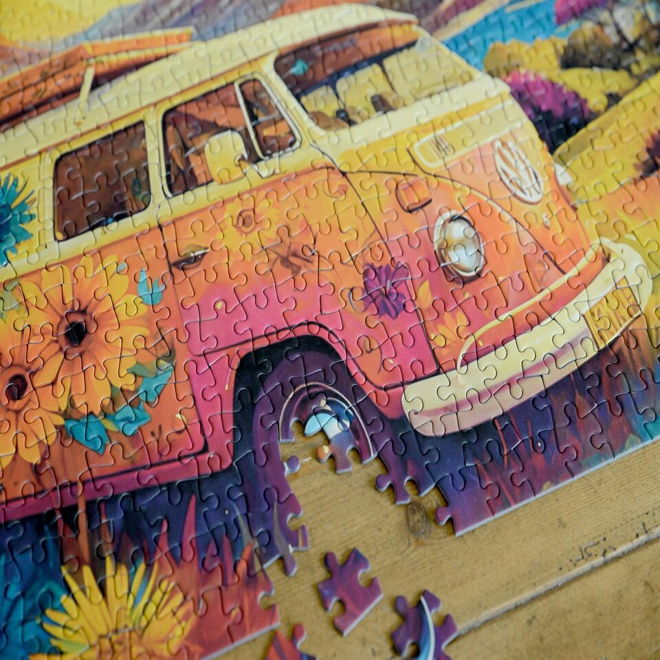 image 1 of Take a Hippy "Trip" 1000 Piece Jigsaw Puzzle