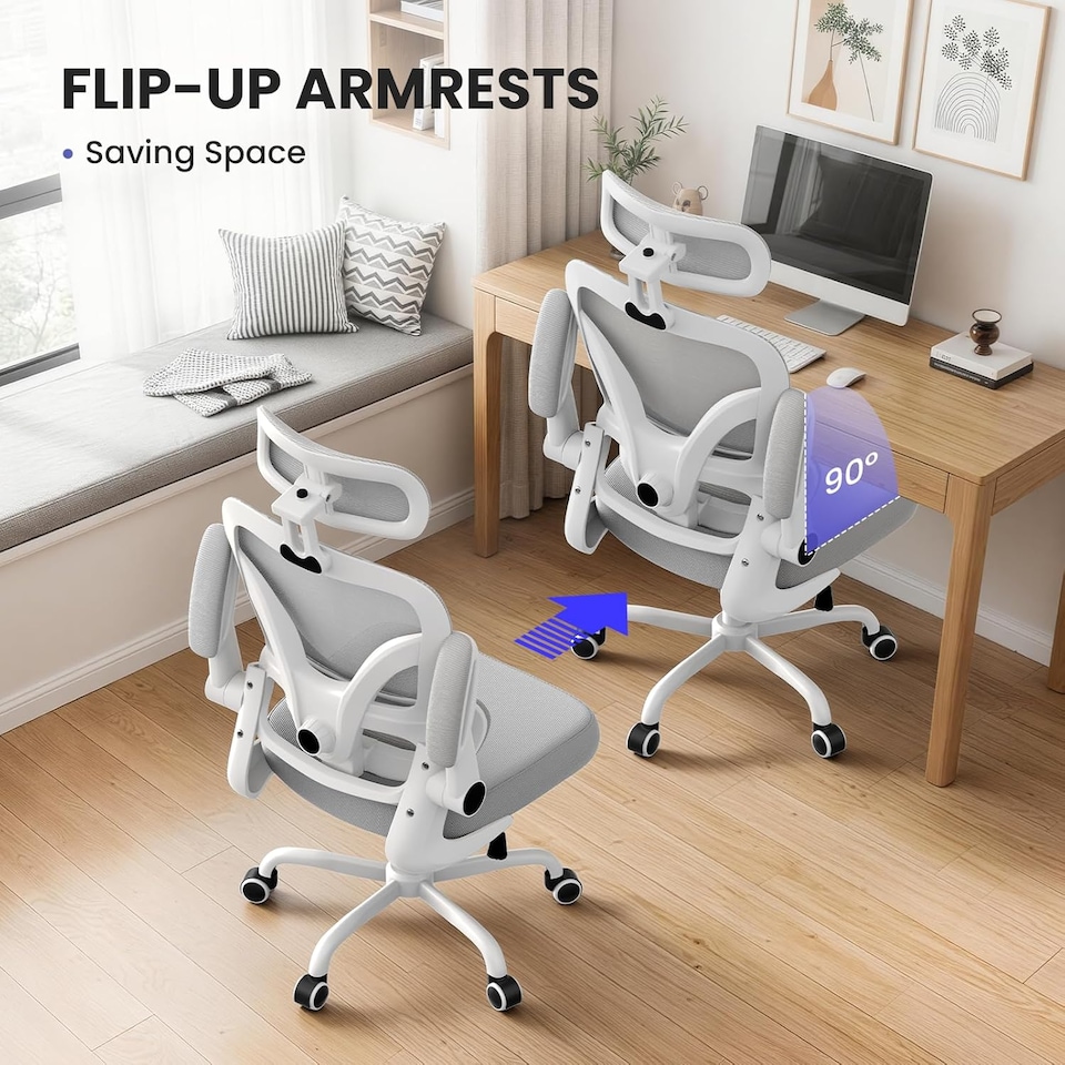 image 1 of Rattantree Ergonomic Office Chair Dual Backrest Mesh Computer Chair