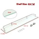 image 4 of Living and Home Bathroom Tempered Glass Shelf Wall Mounted - 60cm