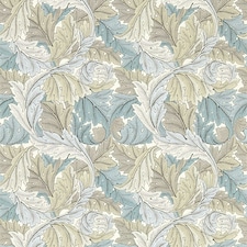 Clarke & Clarke Acanthus Wallpaper - Slate Blue/Dove - 10m x 0.5m Blue