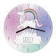 image 6 of Personalised Unicorn Wooden Clock | White