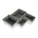 image 2 of Set of 4 White Grey Lined Scandi Storage Basket With Grey Lining | Grey | Grey | Not provided