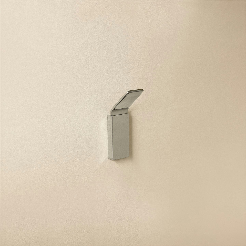 image 1 of Cosmic Wall Mounted Hanger w/ Screws & Stainless Steel for Bathroom, Light Grey