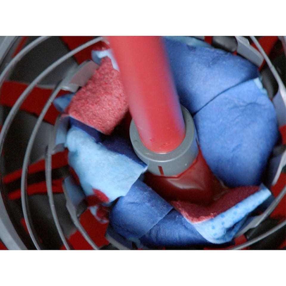 image 1 of Vileda Supermocio Bucket and Torsion Wringer Red Mop Bucket Durable Plastic Easy Water Extraction for Home Cleaning