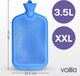 image 3 of 3.5L Extra Large Hot Water Bottle with Zipper & Hand Pocket | Blue | Blue with Zipper | 3.5L