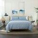 image 2 of Small Fish 100% Cotton Duvet Cover Set – Nautical Navy & White Design with Piped Edges White | Blue | Single