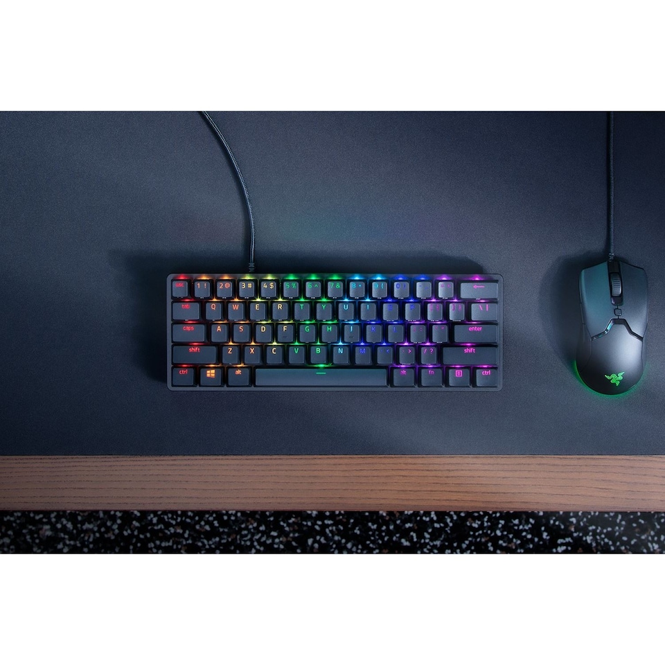 image 1 of Razer Huntsman Mini Clicky Optical Switch USB QWERTY Mechanical Gaming Keyboard - Black - RZ03-03391600-R3W1-FeedP