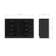 image 2 of FWStyle Chilton 8 Drawer Chest Of Drawers - Black Gloss Front