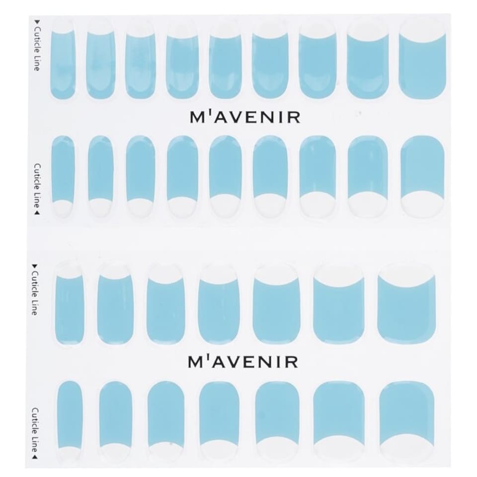 image 1 of Nail Sticker (blue) - # Cream Blue Matt Nail - 32pcs Blue