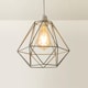 image 4 of ValueLights Modern Geometric Grey Metal Cage Ceiling Pendant Light Shade