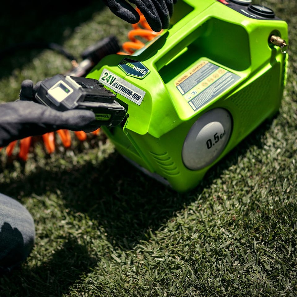 image 1 of Greenworks 40V Cordless Air Compressor Excludes Battery and Charger