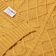 image 4 of Homescapes Mustard Diamond Cable Knit Cotton Throw - 150 x 200 cm Yellow