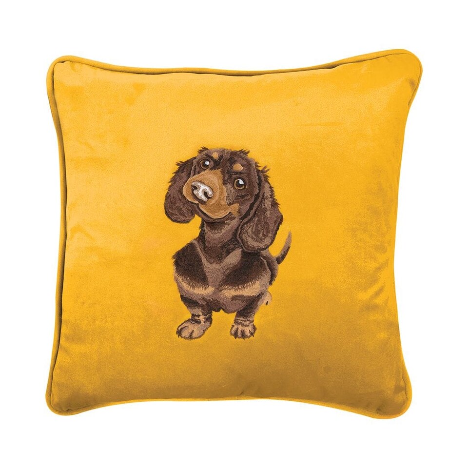 image 1 of Wrendale Designs Luxury Velvet Embroidered Cushion