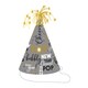 image 1 of Amscan Foil Cone New Year Party Hat - Grey - One Size