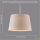 image 6 of Traditional Dark Taupe Linen Fabric Drum Lampshade with White Inner | Cream | 12"