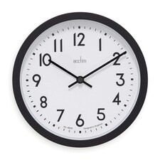 Acctim Elstow Small Kitchen Wall Clock Quartz Retro Style 20cm Black