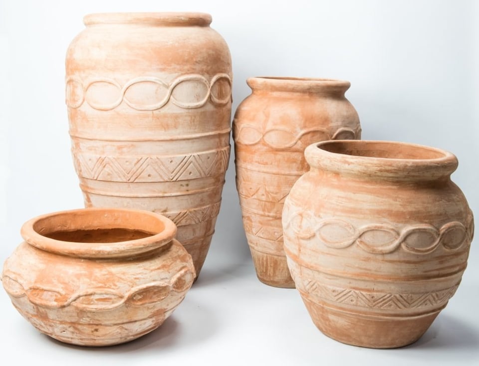 image 1 of Primrose Terracotta Tall Vase Planter 100cm | Red | Terracotta