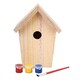 image 1 of Wooden DIY Paintable Bird Nest Box Multi