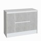 image 2 of Furneo Kitchen Island 06 Grey Stone & White Marble effect N/A