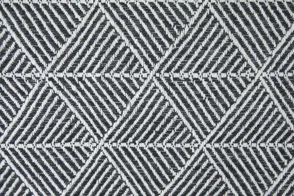 image 1 of Geo Diamond Collection Recycled Cotton Throw in Black (90" x 100") | Black | Black