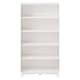 image 5 of Wide Shelf Tier Wooden Bookcase Shelving Modern Open Display Storage Cabinet | White | White 5 Tier Wide | 1