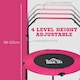 image 3 of HOMCOM 40" Foldable Mini Fitness Trampoline w/ Foam Handle, Pink