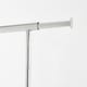 image 6 of Heavy Duty Chrome Clothes Rail Adjustable Width Height with Shelf Locking Wheels Chrome | One Size