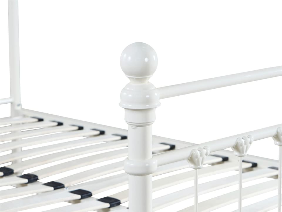 image 1 of Snuggle Beds Aria Classic Cream Metal Bed Frame - Small Double | Cream | Small Double