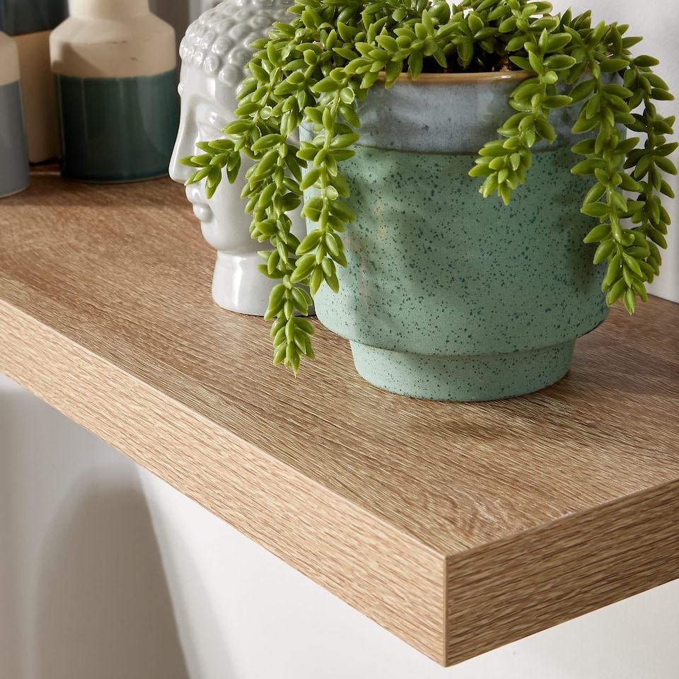 image 1 of Floating Storage Shelf Wall Mounted Wooden CD DVD Book Shelves Home Living Room | Brown