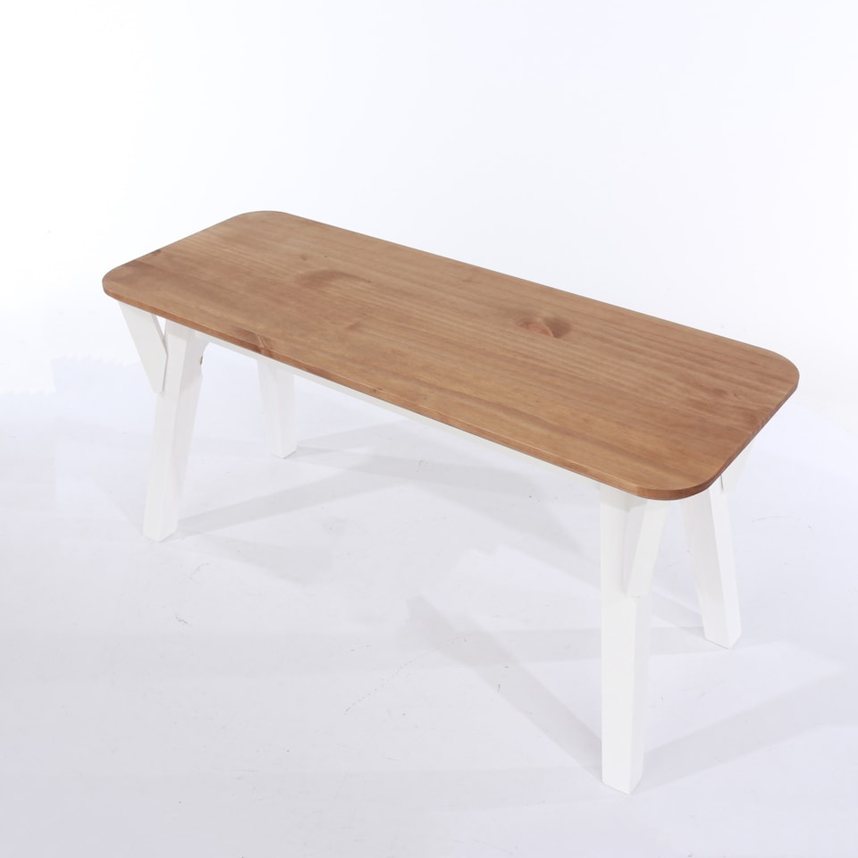 image 1 of Premium Corona 140cm Rectangular Dining Set with Table and 2 Benches - Grey or White Waxed Pine | White | White | One Size | 1