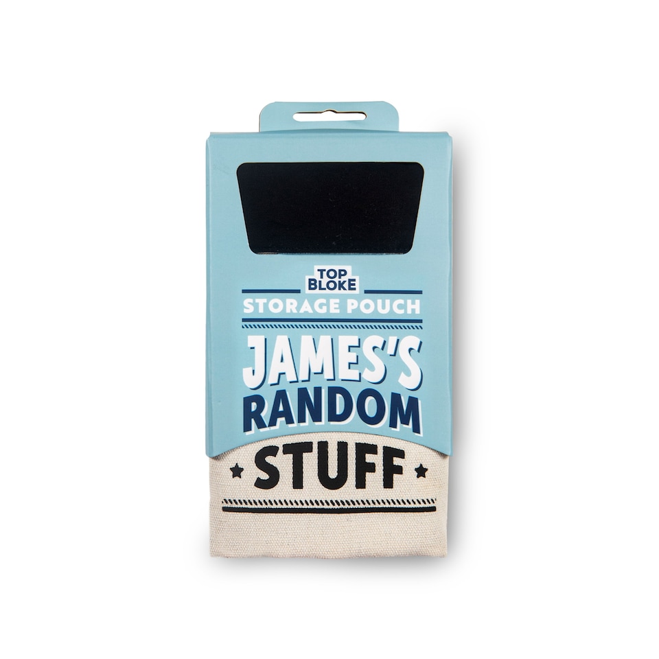 image 1 of Pre-personalised Top Bloke Storage Pouch Gift For Tools Bits and Pieces - Choose From Over 60 Names and Titles - James | Grey
