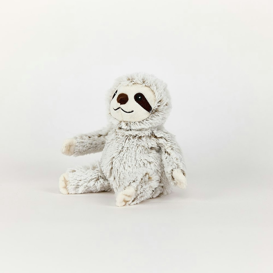 image 1 of Warmies Marshmallow Sloth Plush Mini Size, Fully Microwavable and Weighted Cuddly Toy for Anxiety, Chill in The Freezer or Heat in Microwave, Soft Toy Heat Pad