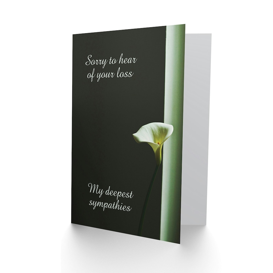 image 1 of Bereavement Lily Flower Sympathy Card