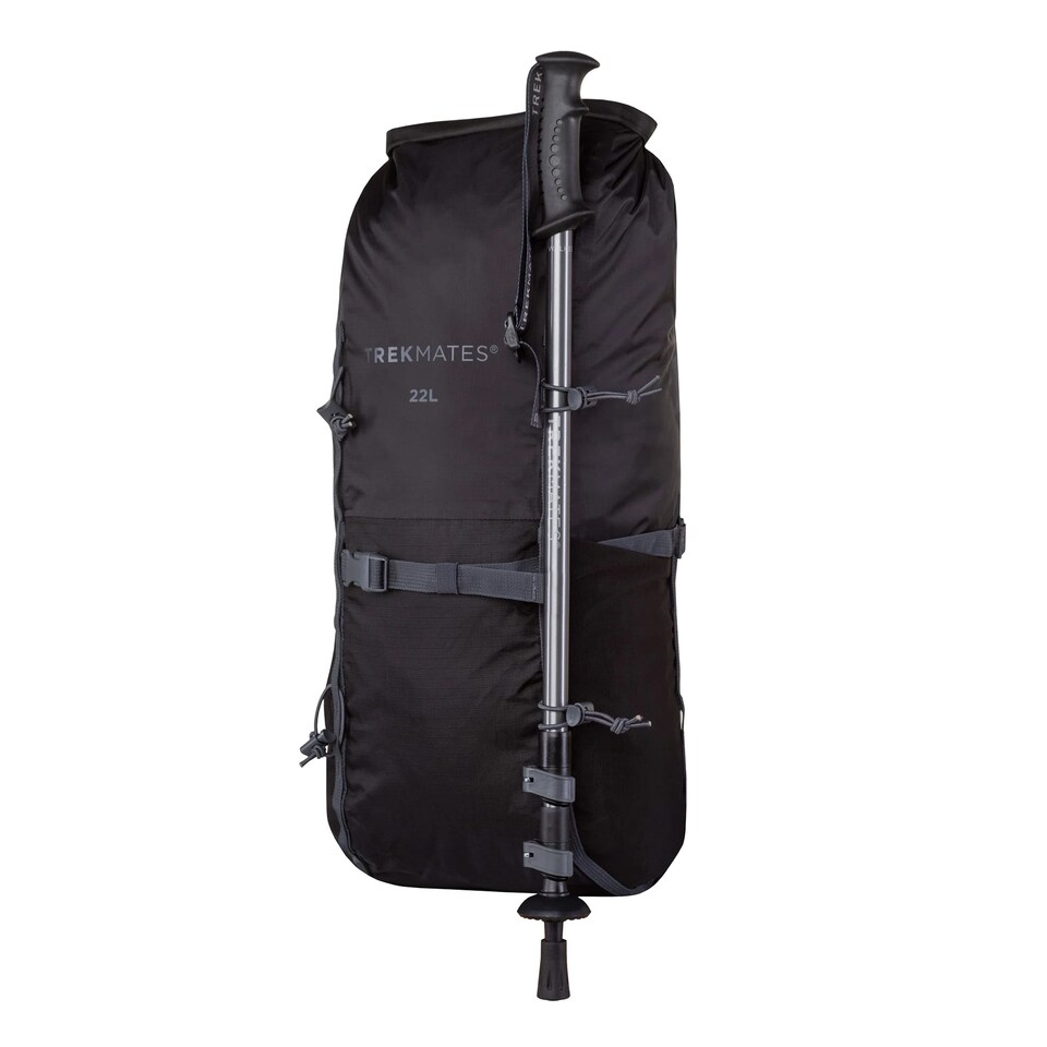 image 1 of Walker Lock Pole Pair Adjustable LeverLock Hiking Walking Trekking Outdoor | Black | Black | One Size | 2